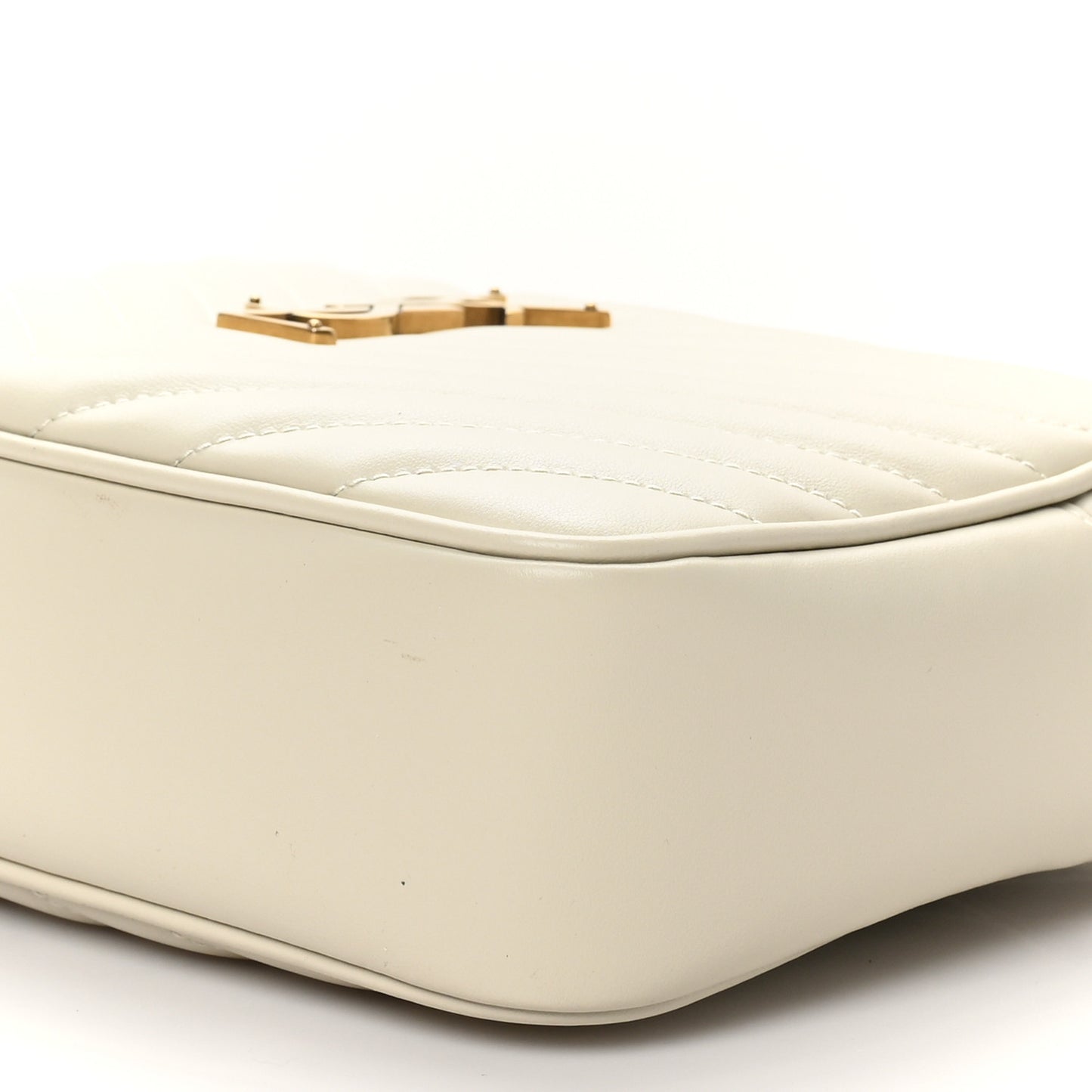 Calfskin Matelasse Monogram Lou Camera Bag Blanc Vintage