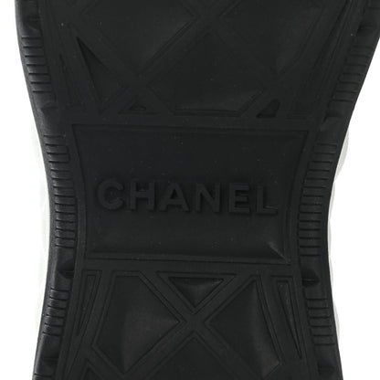 Chanel Velvet Calfskin Mixed Fibers CC Sneakers 38 Black 9 of 9