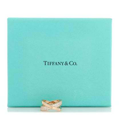 Tiffany 18K Rose Gold Diamond Atlas X Wide Ring 54 7 5 of 5