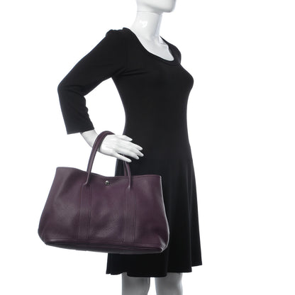 Hermes Taurillon Clemence Garden Party 36 MM Cassis 2 of 7