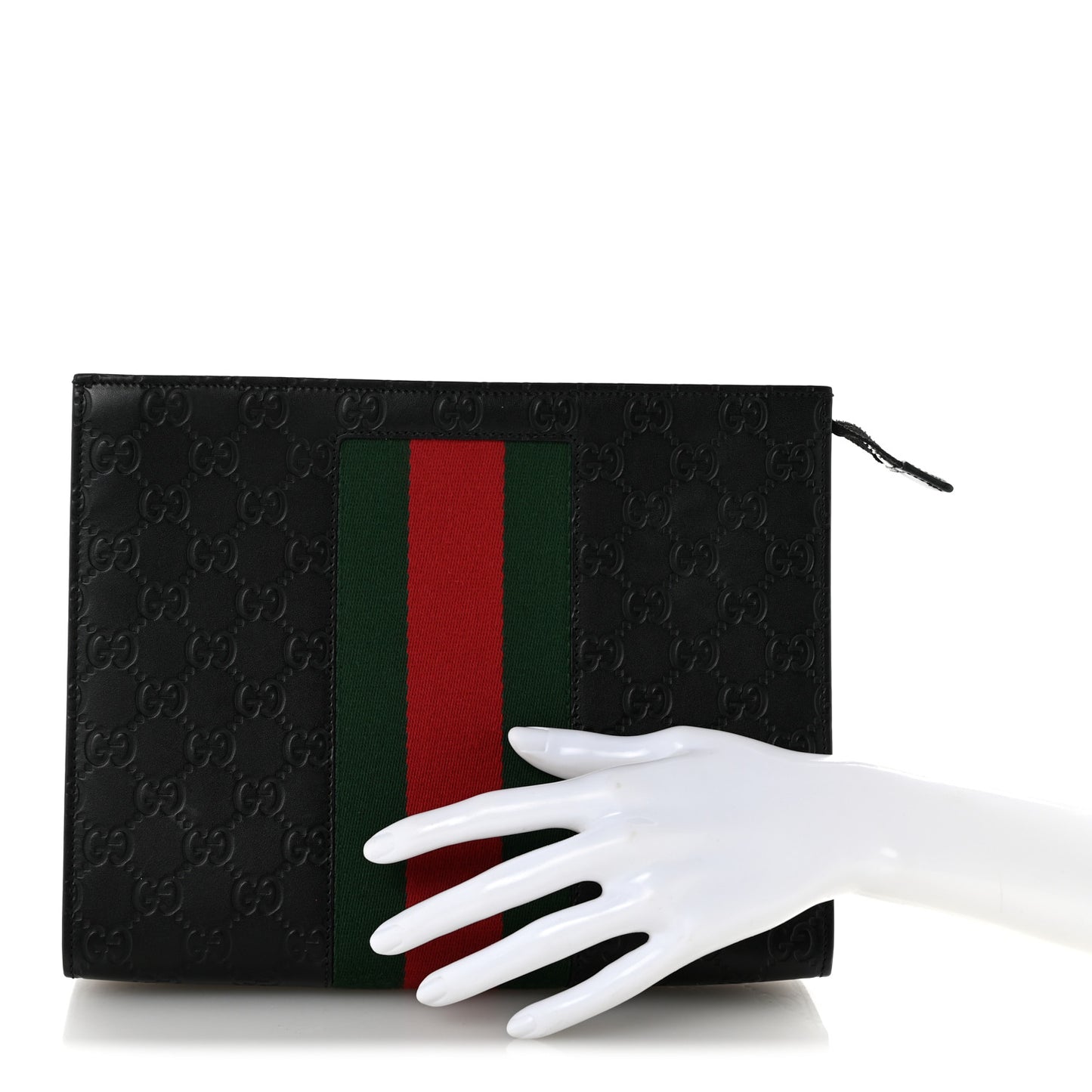 Guccissima Signature Web New Web Cosmetic Case Black