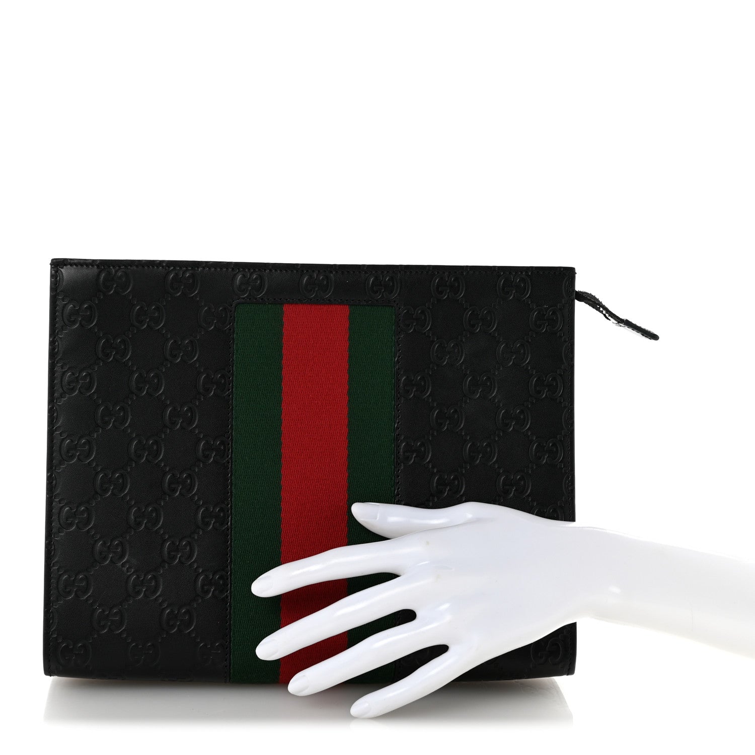 Gucci Guccissima Signature Web New Web Cosmetic Case Black 2 of 11
