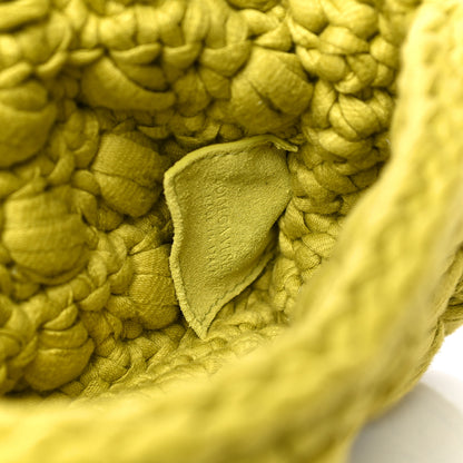 Bottega Veneta Jersey Crochet Shoulder Bag Kiwi 6 of 9