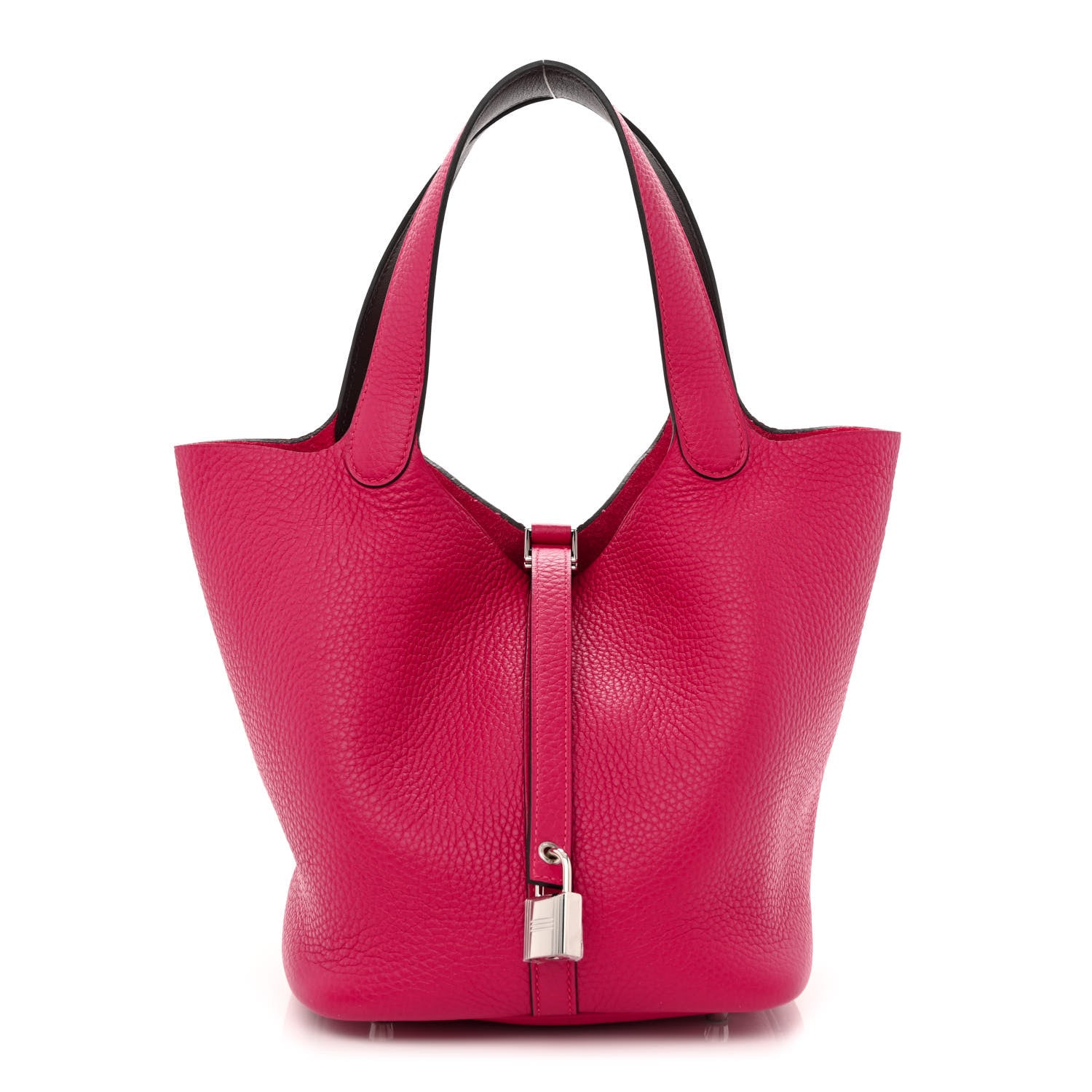 Hermes Taurillon Clemence Swift Eclat Picotin Lock 22 MM Framboise Rouge Sellier 1 of 10