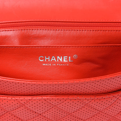 Chanel Lambskin Perforated Medium Flap Red 6 of 13