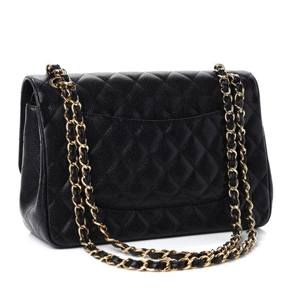 Chanel Caviar Quilted Jumbo Double Flap Black 4 of 15