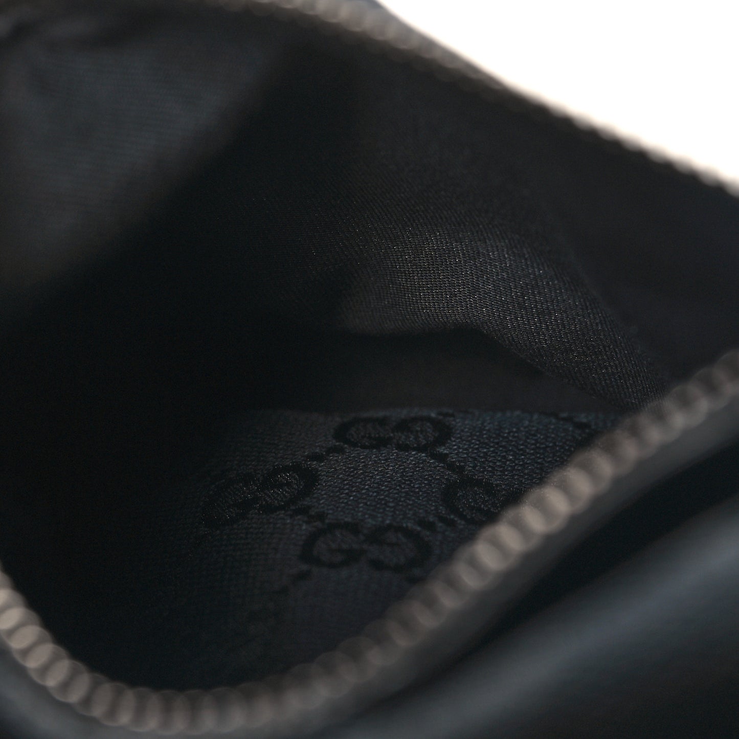 GG Monogram Double Pocket Belt Bag Black