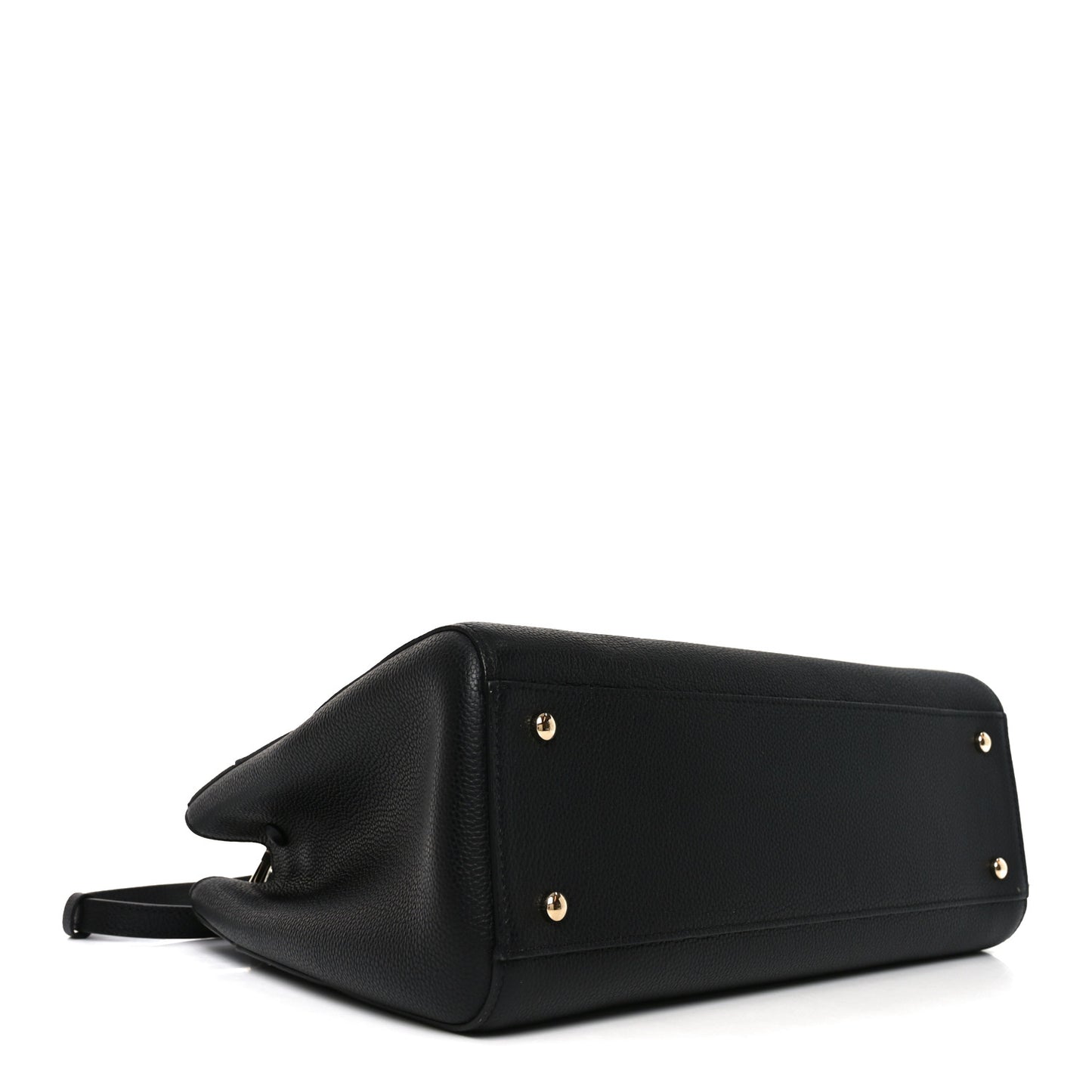 Grained Calfskin Medium Neo Executive Shopper Tote Black