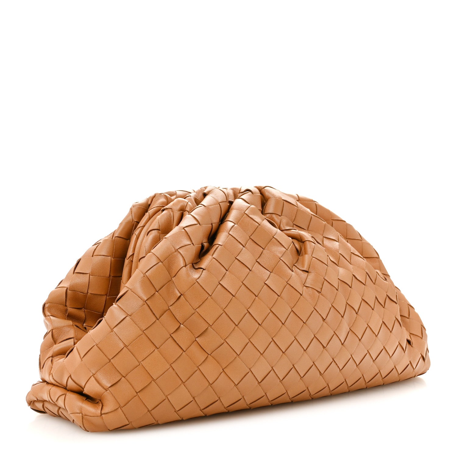 Bottega Veneta Nappa Maxi Intrecciato The Pouch Oversized Clutch Caramel 3 of 11