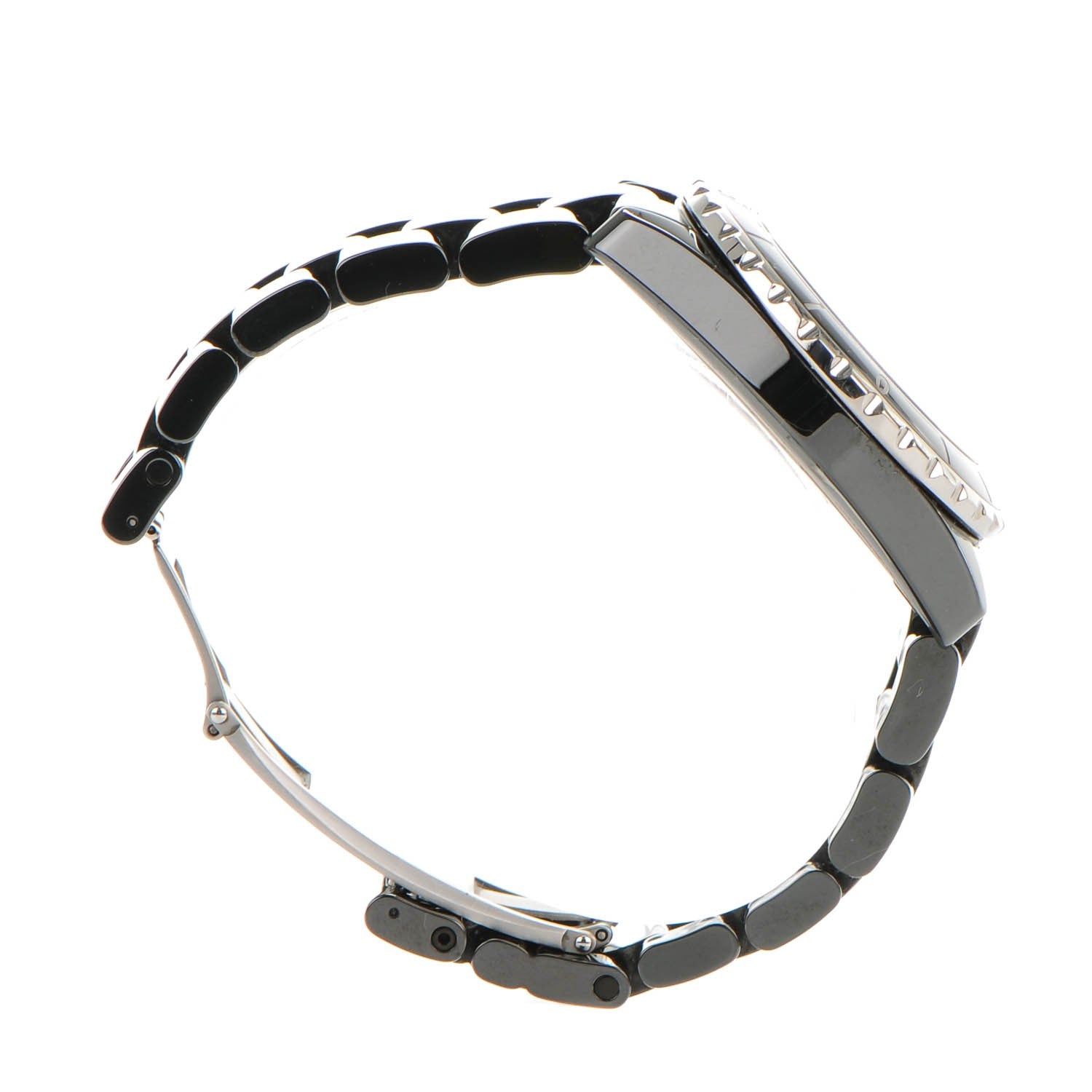 Chanel Stainless Steel Ceramic Diamond 38mm J12 Automatic Watch Black 7 of 7