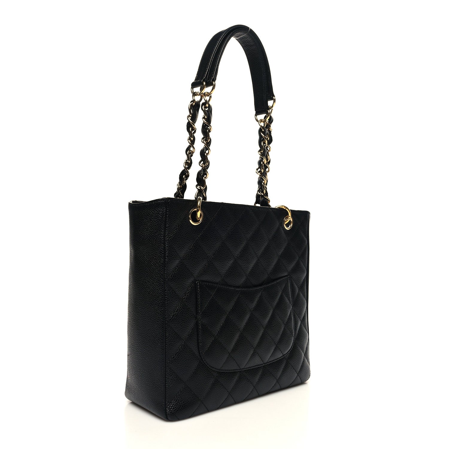 Chanel Caviar Quilted Petit Shopping Tote PST Black 3 of 11