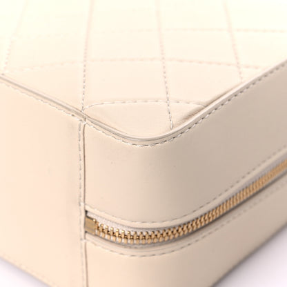 Chanel Calfskin Quilted Travel Kit Vanity Case Beige 9 of 15