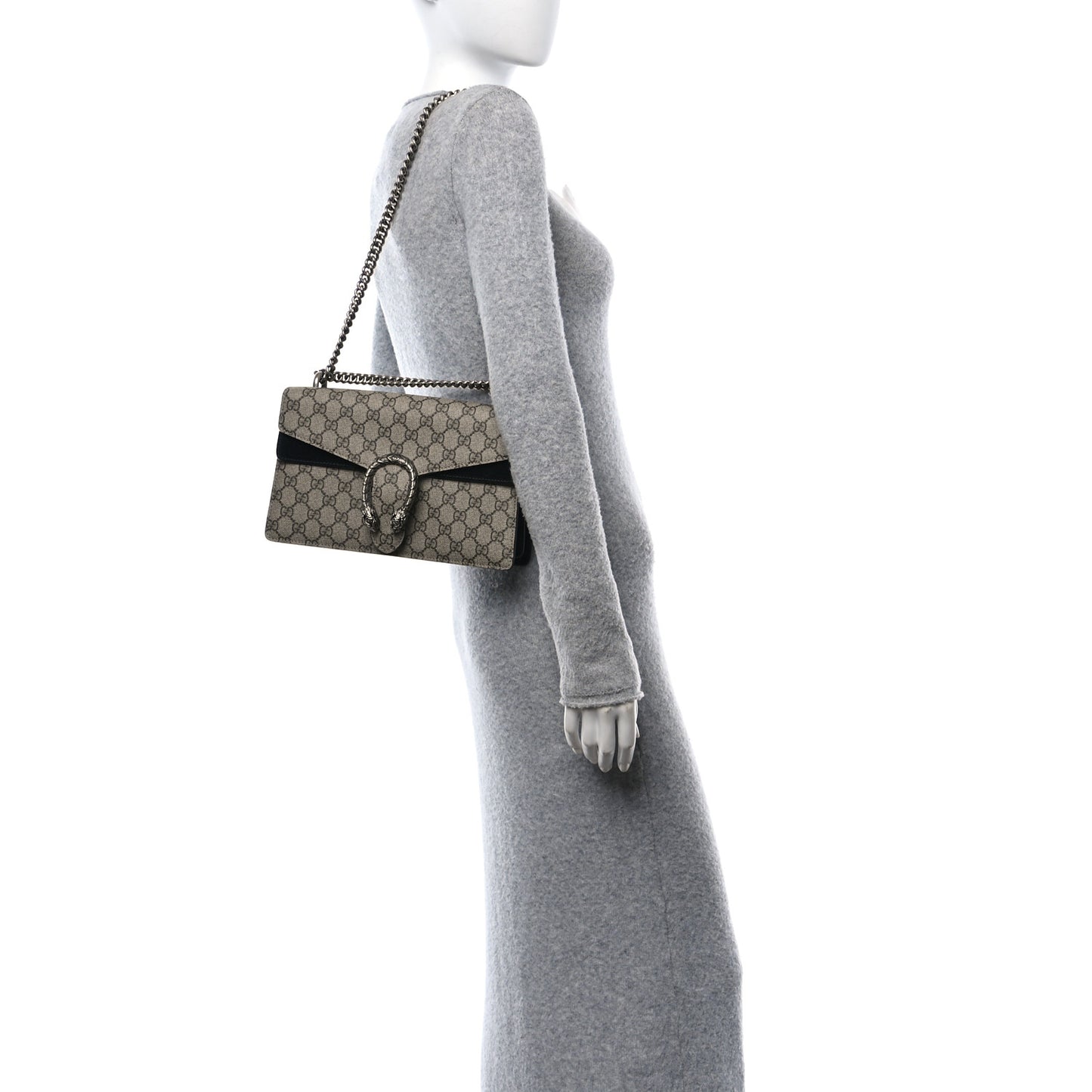 GG Supreme Monogram Small Dionysus Shoulder Bag Black