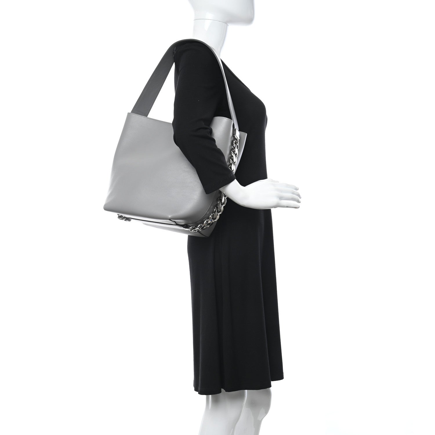 Givenchy Calfskin Infinity Bucket Bag Grey 2 of 10