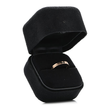 Tiffany 18K Rose Gold Diamond 3mm Logo Band Ring 50 5.25 5 of 5
