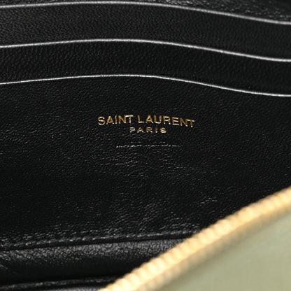 Saint Laurent Grain De Poudre Matelasse Monogram Mini Lou Camera Bag Light Sage 6 of 10