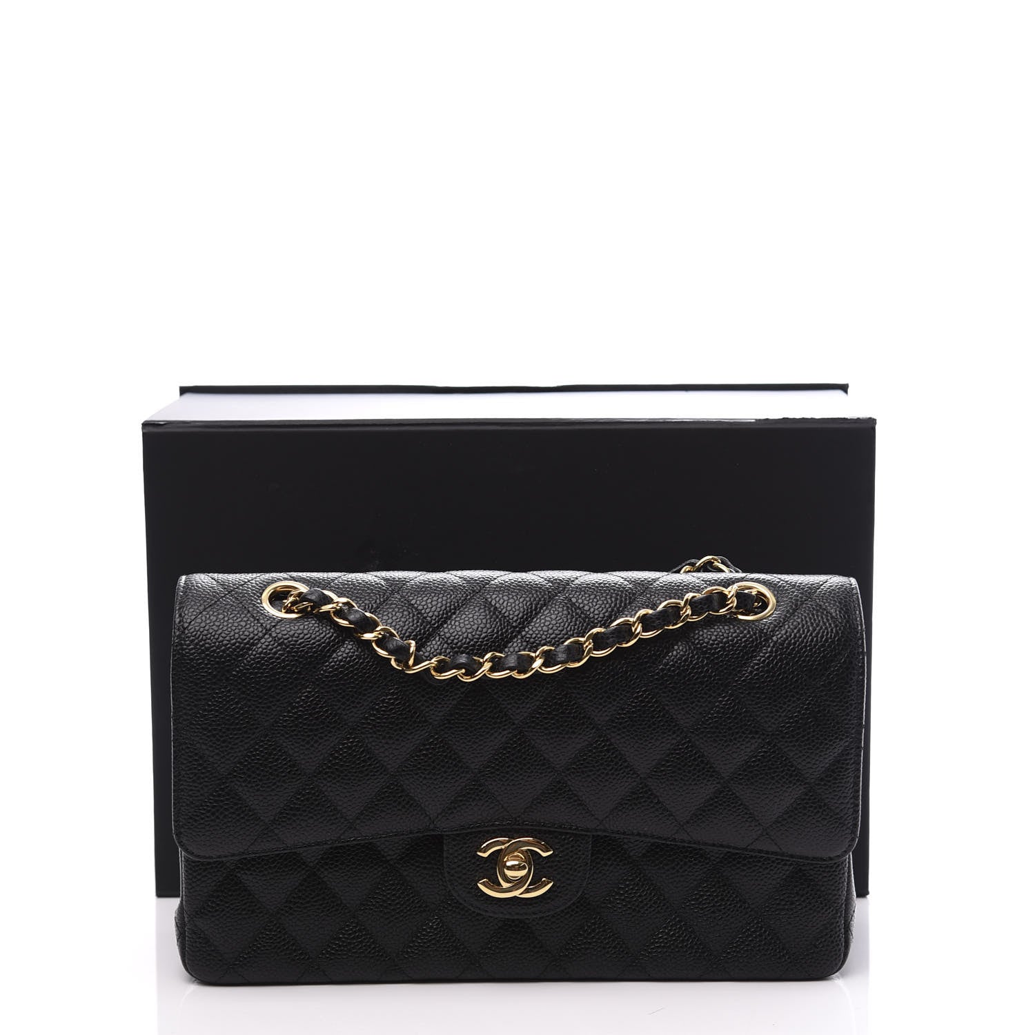 Chanel Caviar Quilted Medium Double Flap Black 10 of 10