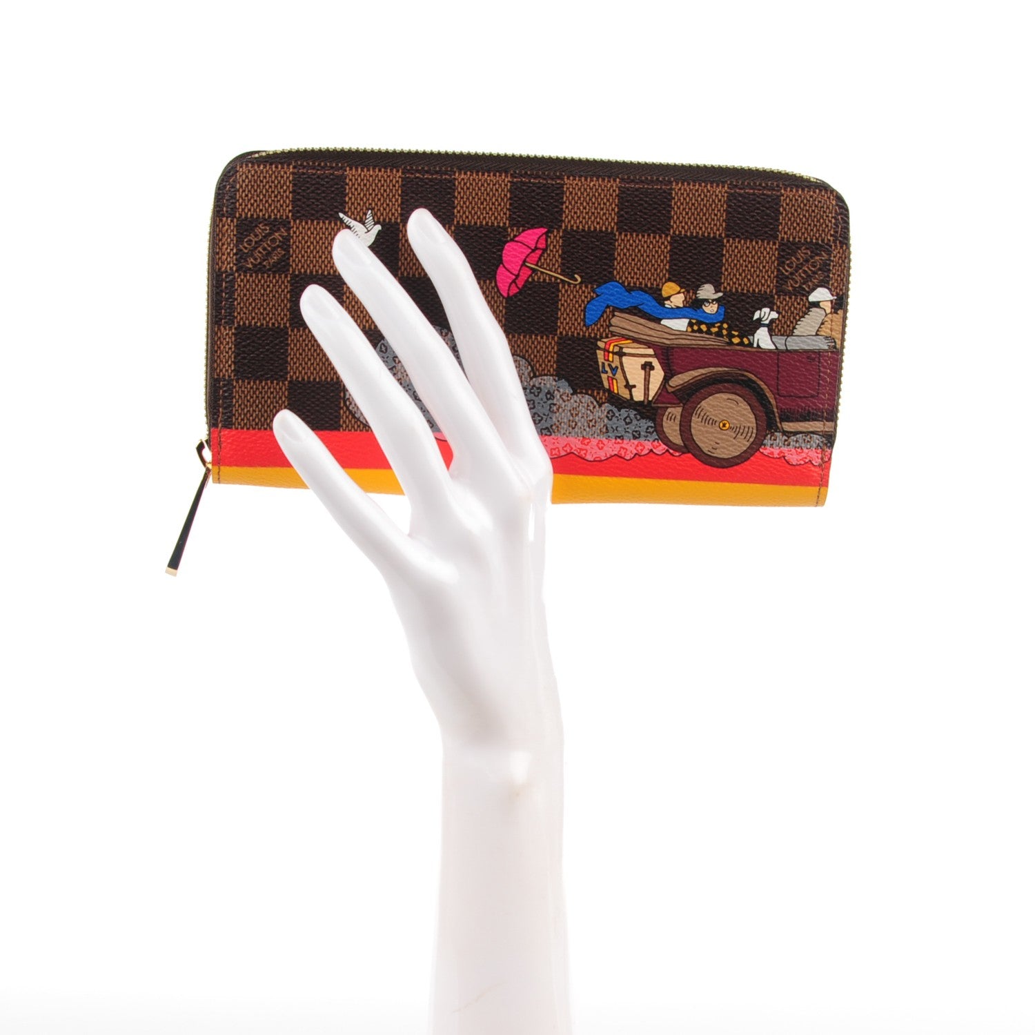 Louis Vuitton Damier Ebene 2015 Christmas Animation Zippy Wallet Poppy 2 of 7