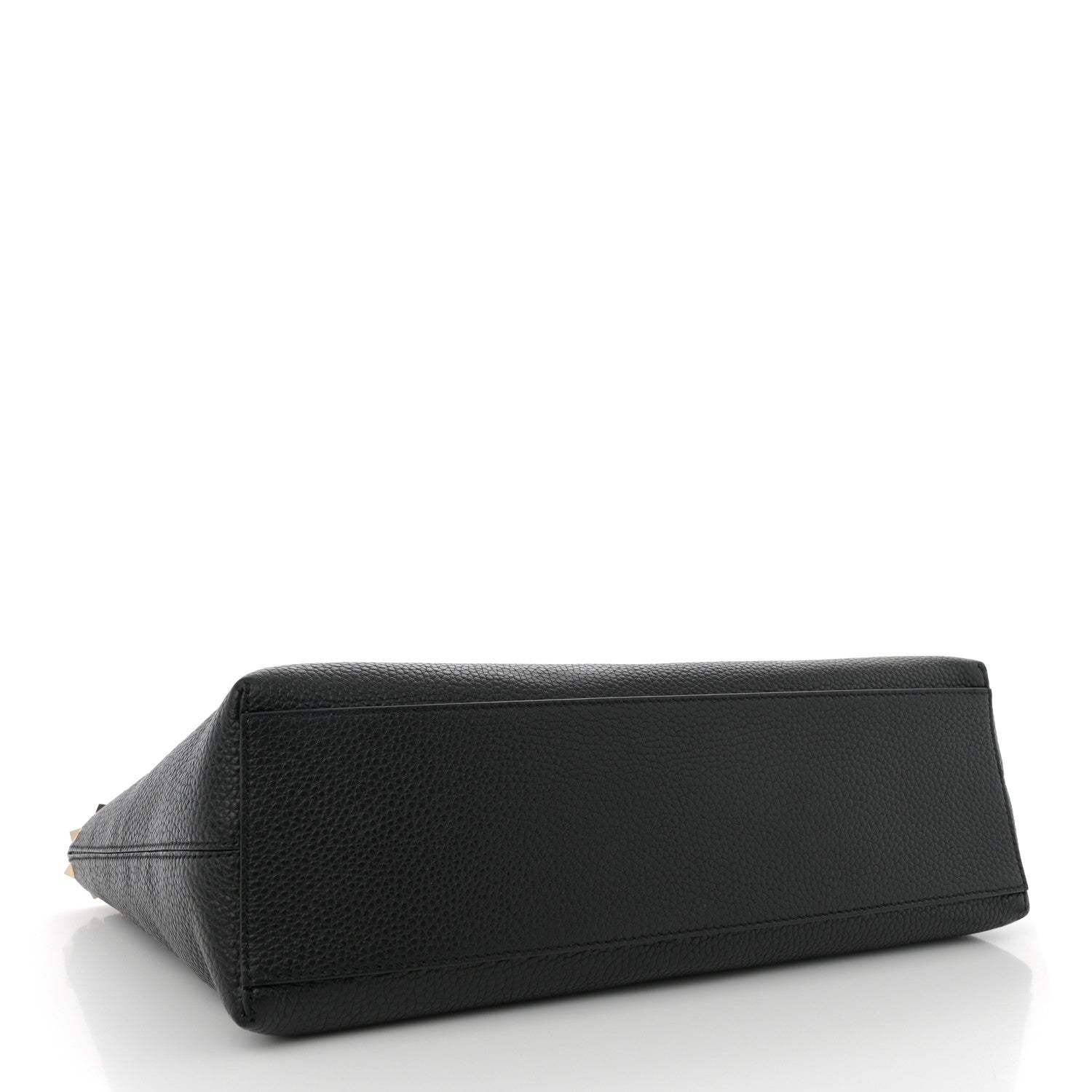 Valentino Garavani Grained Calfskin Rockstud Shoulder Tote Black 4 of 9