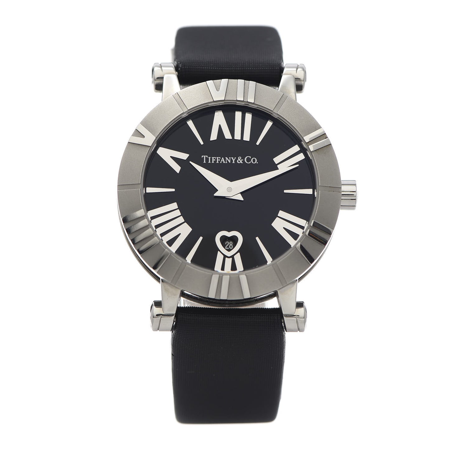 Stainless Steel Satin 30mm Atlas Belt Quartz Watch Black