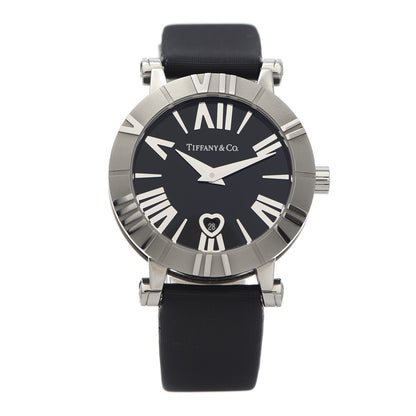 Tiffany Stainless Steel Satin 30mm Atlas Belt Quartz Watch Black 1 of 9