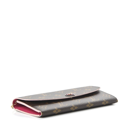 Louis Vuitton Monogram Bloom Flower Emilie Wallet Fuchsia 4 of 10