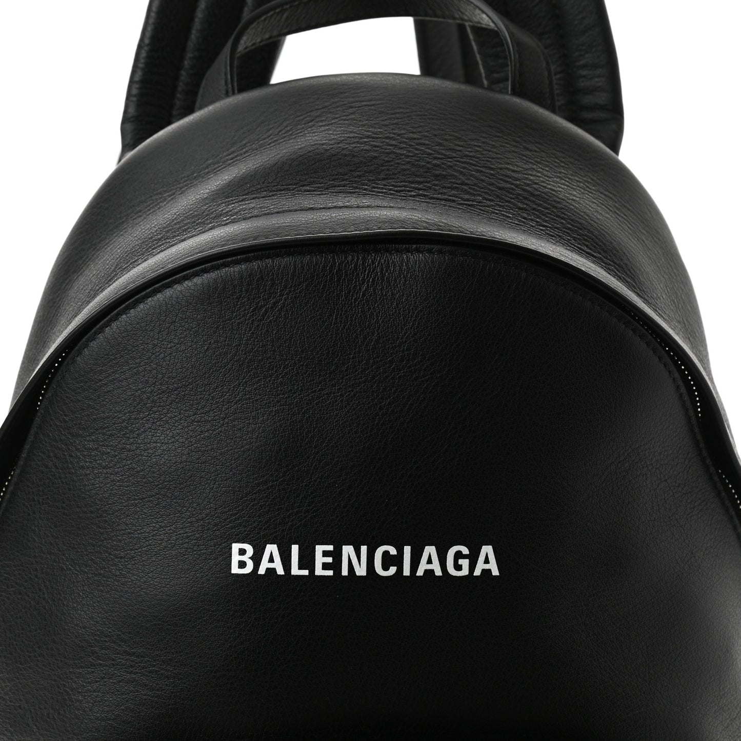 Smooth Calfskin Logo Small Everyday Backpack Black White