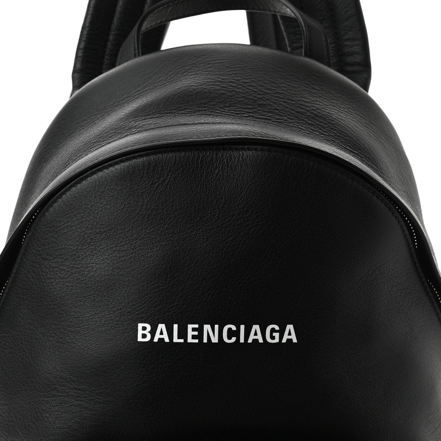 Balenciaga Smooth Calfskin Logo Small Everyday Backpack Black White 8 of 10