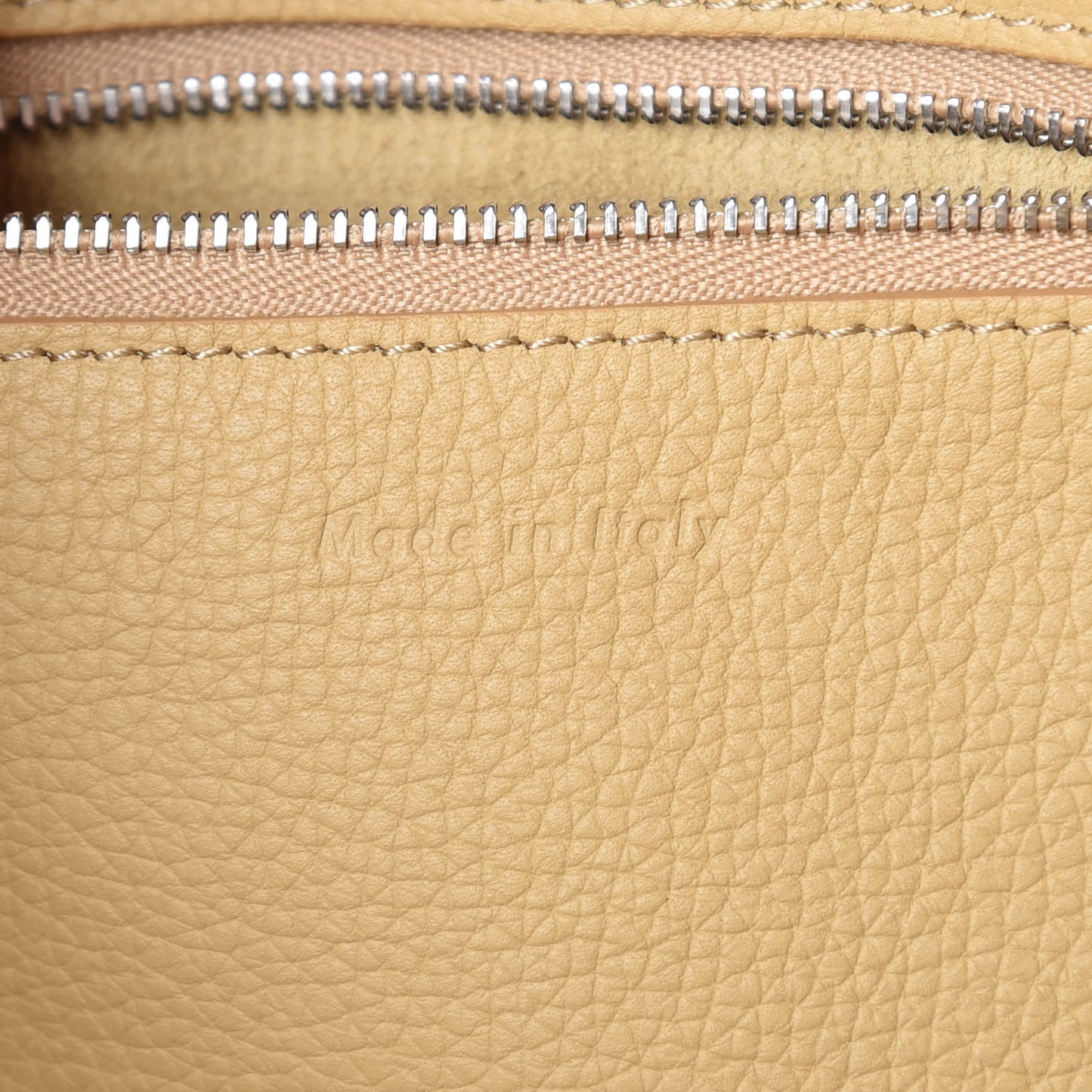 Supple Grained Calfskin Small Big Bag Sand