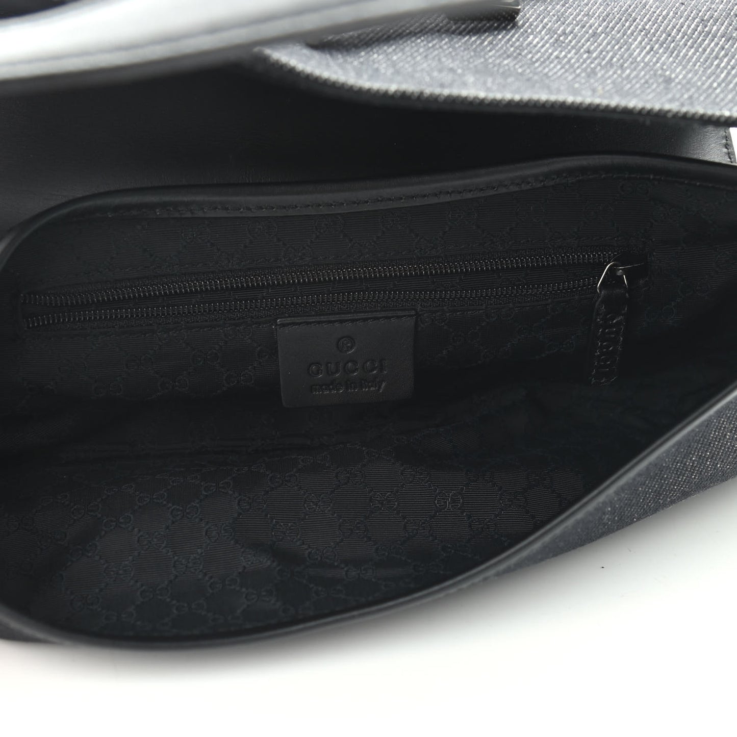 Denim Calfskin Small Jackie O Hobo Black