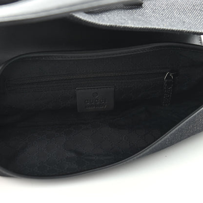 Gucci Denim Calfskin Small Jackie O Hobo Black 5 of 9