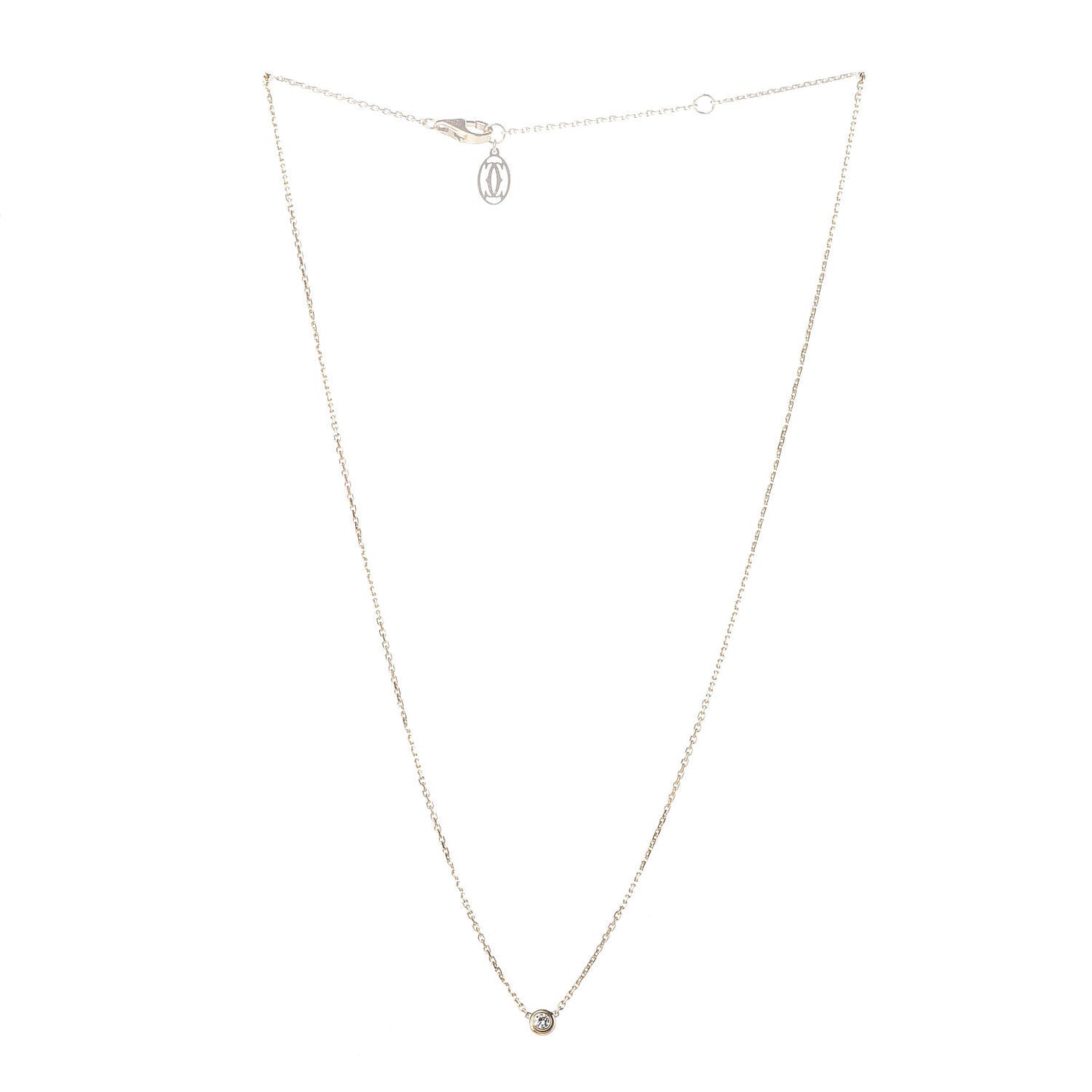 18K Yellow Gold Diamond XS D'Amour Pendant Necklace