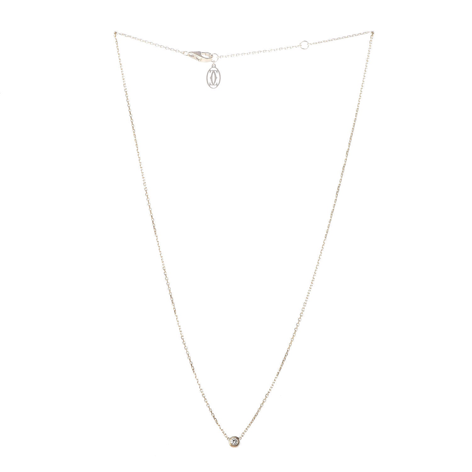 Cartier 18K Yellow Gold Diamond XS D'Amour Pendant Necklace 3 of 7