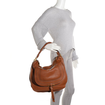 Chloe Calfskin Large Marcie Hobo Tan 2 of 10