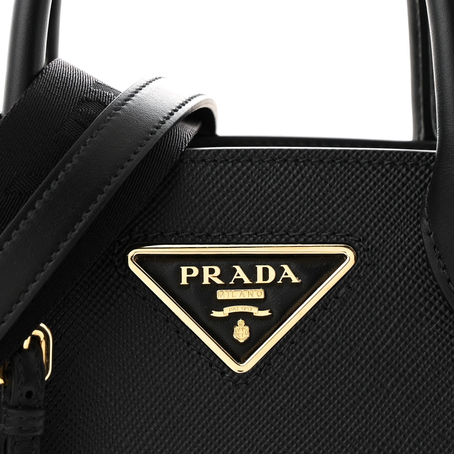 Prada Saffiano Cuir Calfskin Small Kristen Black 8 of 10