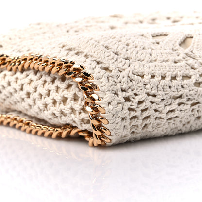 Stella McCartney Cotton Crochet Falabella Ajouree Tote Bag White 8 of 9