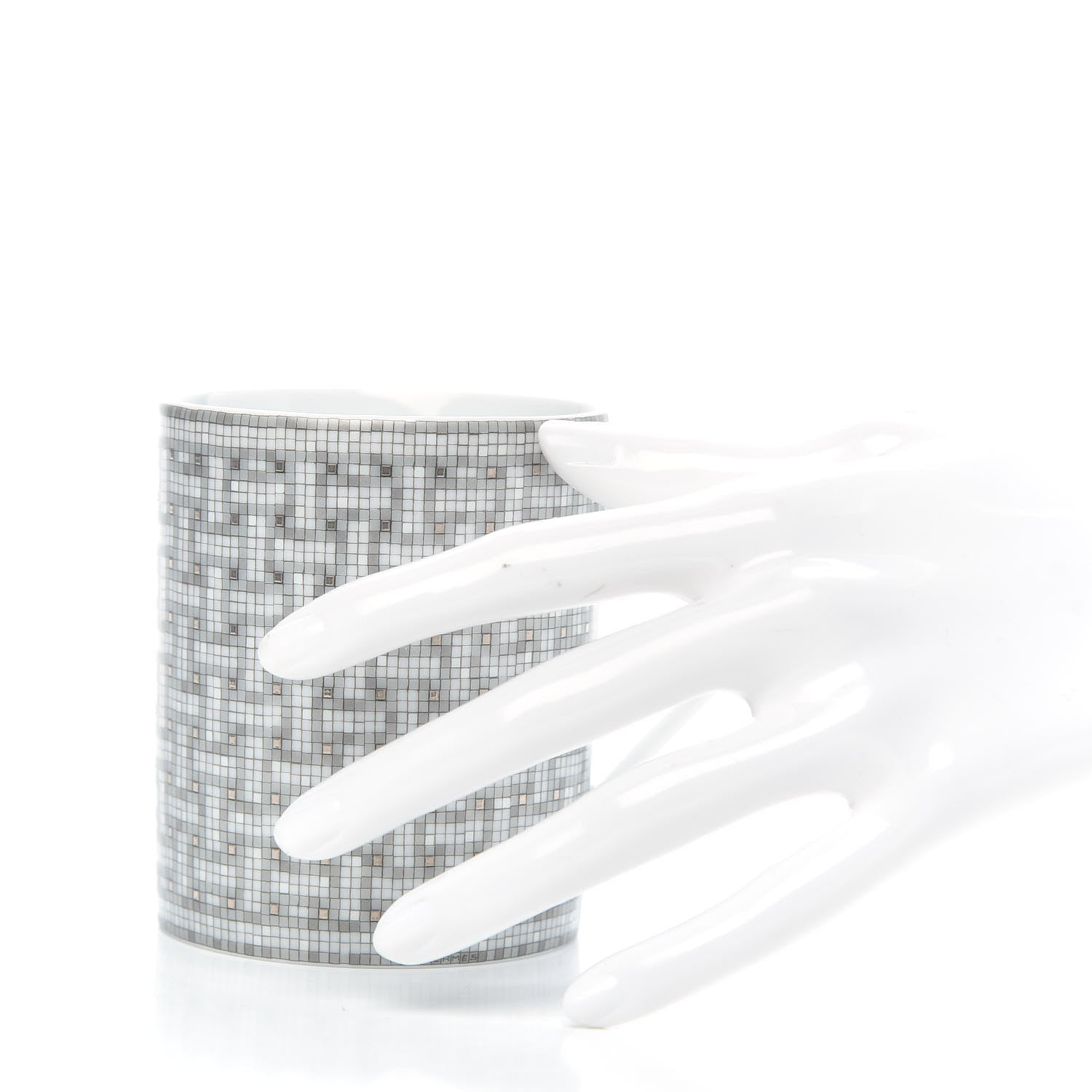 Hermes Porcelain Mosaique au 24 Mug Platinum 2 of 5