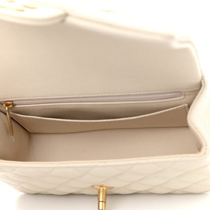 Chanel Caviar Quilted Mini Top Handle Rectangular Flap Beige 5 of 11