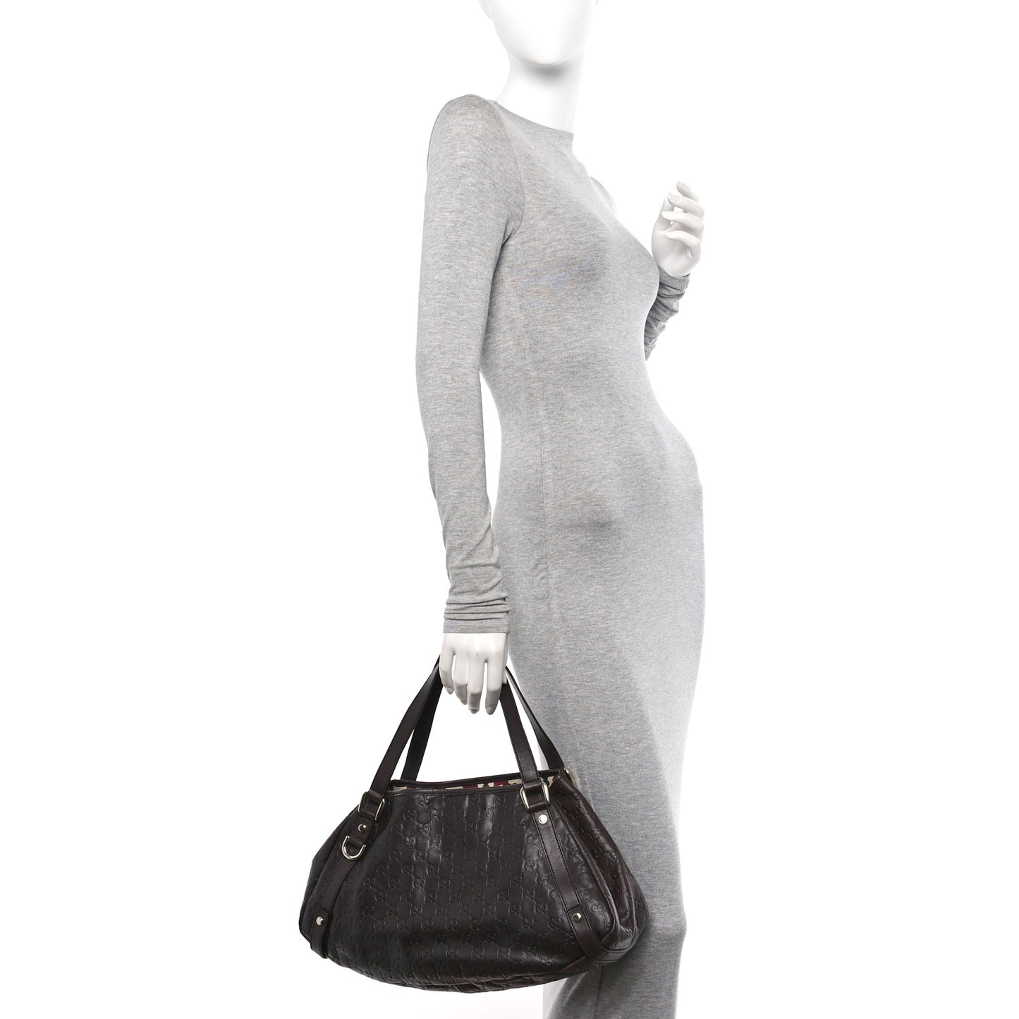 Guccissima Medium Abbey Shoulder Bag Chocolate