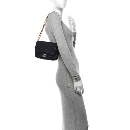 Chanel Lambskin Quilted Chain Flap Black 2 of 11