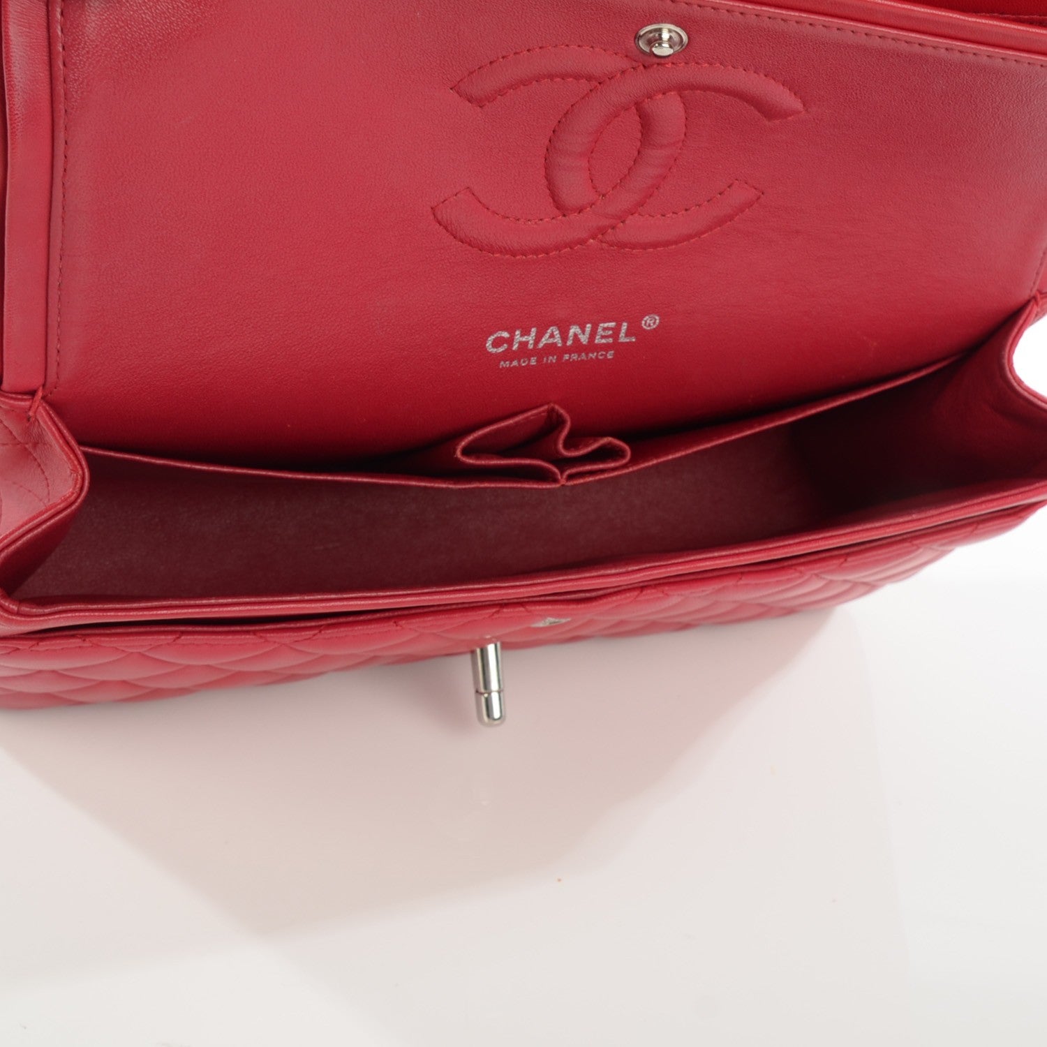 Chanel Lambskin Quilted Medium Double Flap Red 5 of 9
