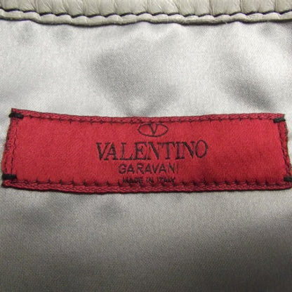 Valentino Garavani Leather Floral Tote Gray 8 of 10
