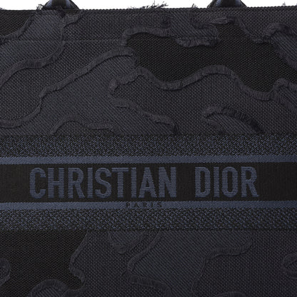 Christian Dior Canvas Embroidered Camouflage Book Tote Blue 8 of 10