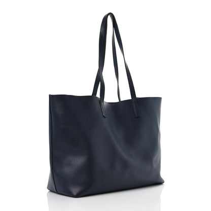 Saint Laurent Calfskin Large Shopping Tote Deep Marine 4 of 20
