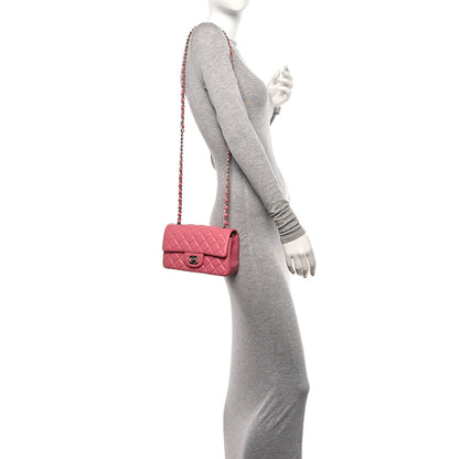 Chanel Lambskin Quilted Mini Rectangular Flap Pink 2 of 13