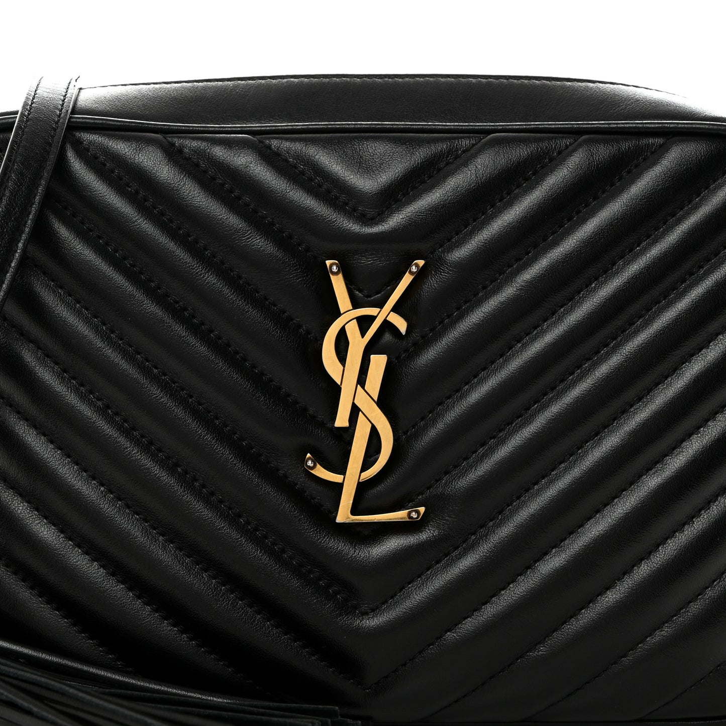 Calfskin Matelasse Monogram Lou Camera Bag Black
