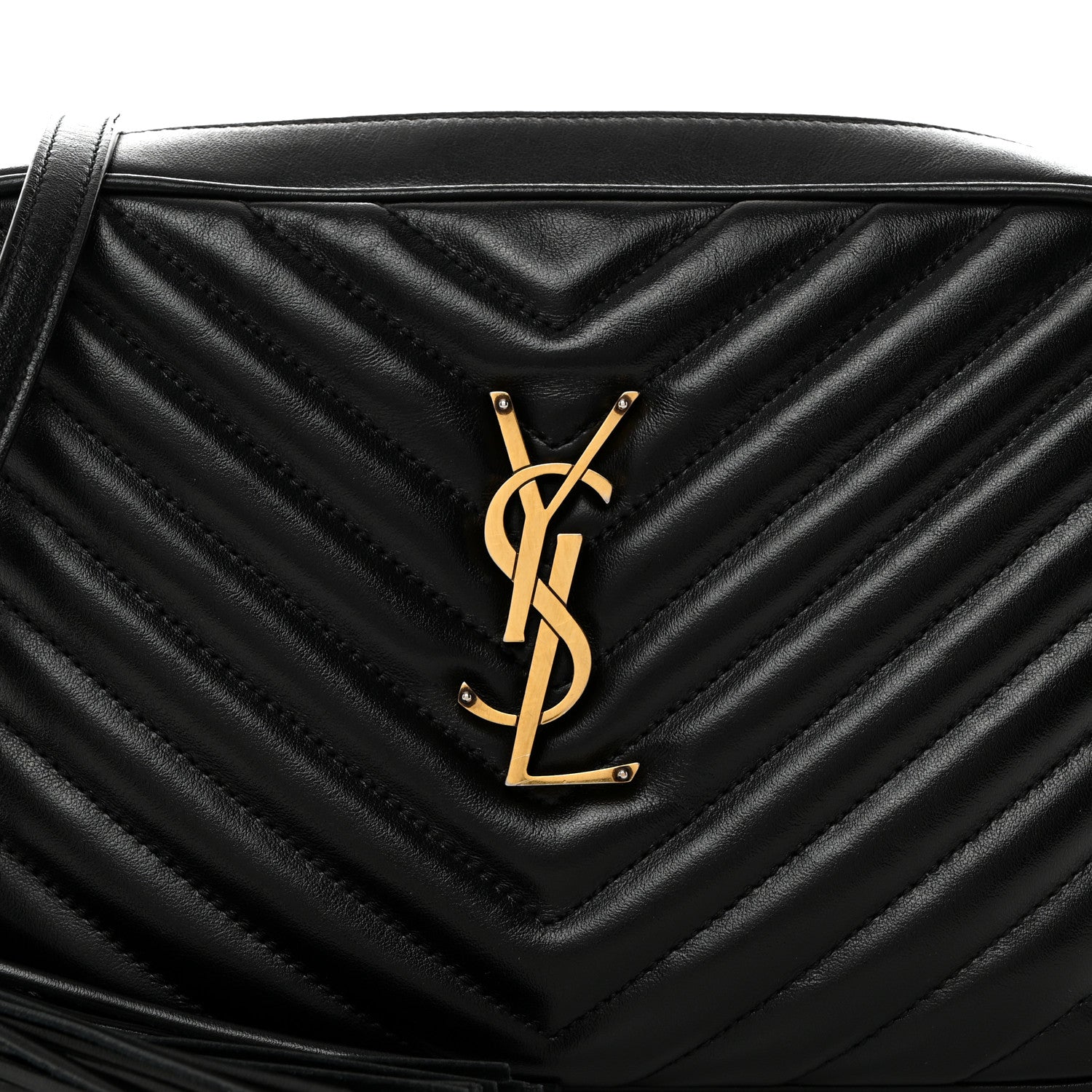 Saint Laurent Calfskin Matelasse Monogram Lou Camera Bag Black 8 of 11