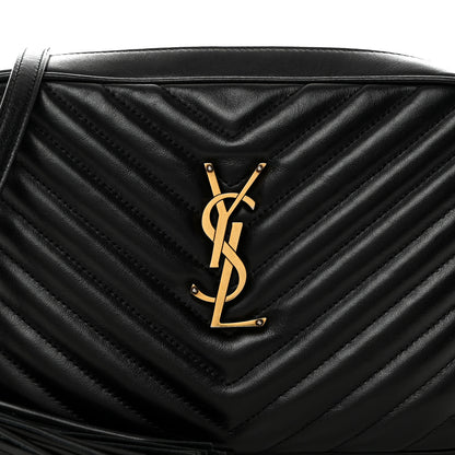 Saint Laurent Calfskin Matelasse Monogram Lou Camera Bag Black 8 of 11