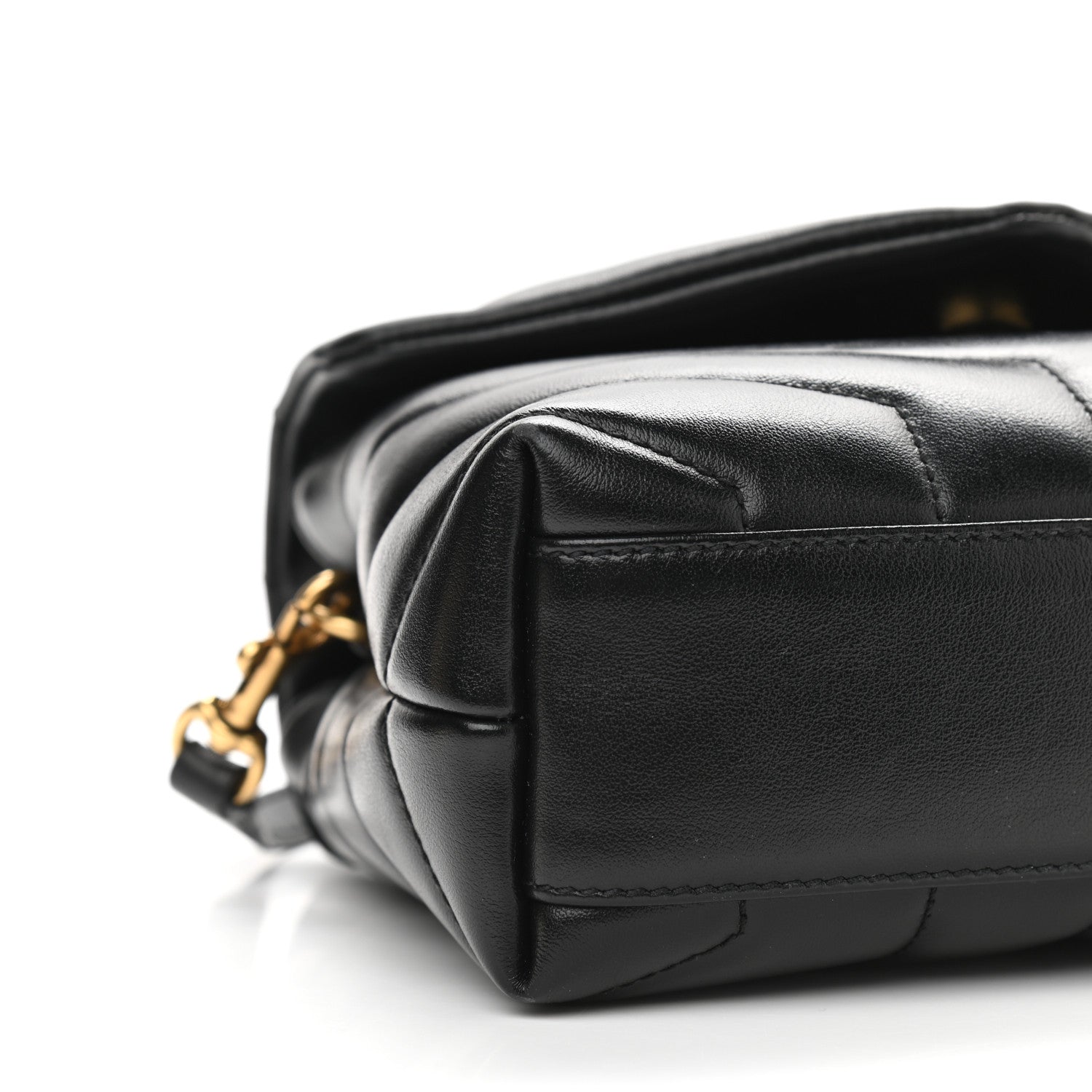 Saint Laurent Calfskin Y Quilted Monogram Toy Loulou Crossbody Bag Black 10 of 12
