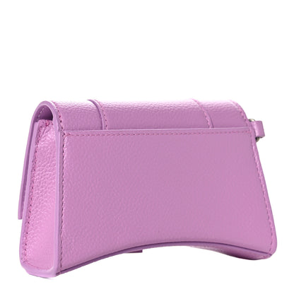 Balenciaga Grained Calfskin Tonal B Hourglass Chain Cardholder Lilac 2 of 10